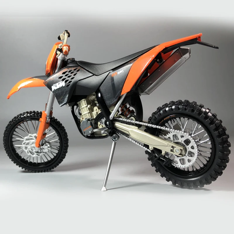 1:12 KTM Горный Спорт утилита KTM 450 EXC 09 мотоцикл с коробкой литья под давлением дисплей Модель Детский Рождественский подарок