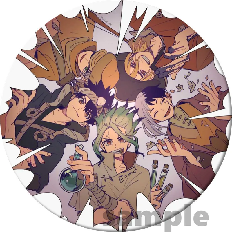 sexy costumes for women Anime Dr.STONE Cosplay Backpack Badges Ishigami Senkuu Brooch Pins Shishio Tsukasa Collection Toys Breastpin for Bags Clothes halloween costumes Cosplay Costumes