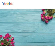 Yeele синяя деревянная доска сцена розы цветы Детские фотографии фоны индивидуальные фотозоны Фотостудия