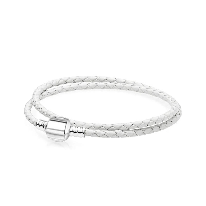 Bracelet Jewelry Seialoy Woven Genuine Leather Bracelets Bangle Fit Original Couple Women Men Bangle Boy Girls Friendship Kids