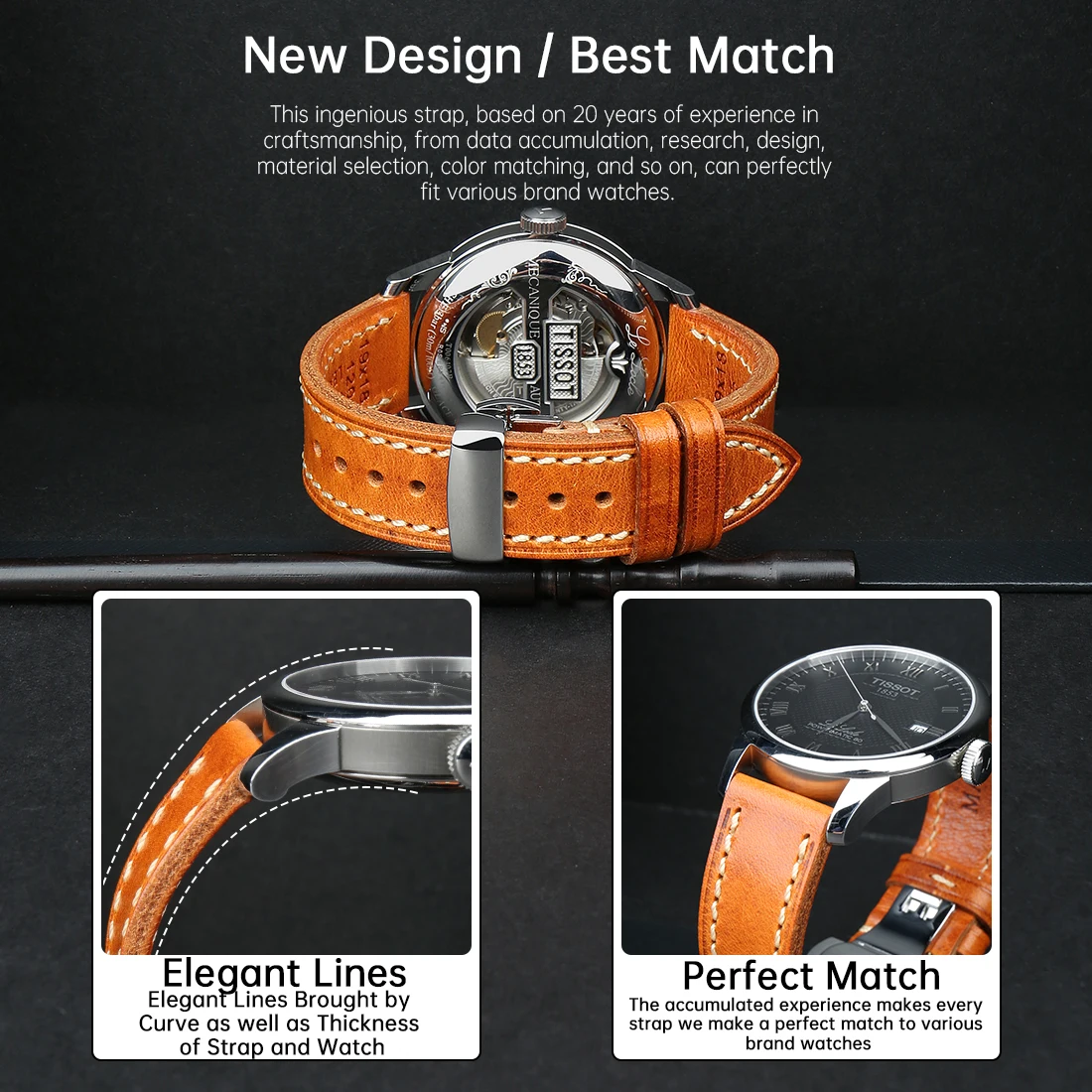 MAIKES Watch Strap - Premium Handmade Genuine Leather Watchbands