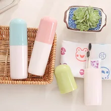 Double Color Travel Toothbrush Case Creative Tooth Set Box Toothbrush Case Portable with Lid-Toothbrush Toothpaste Box Wholesale