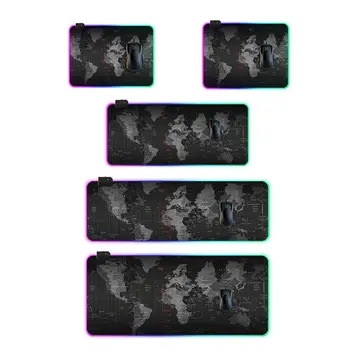 

RGB Large Gaming Mouse Pad World Map Computer Mousepad Gamer Big Led Mouse Mat
