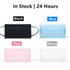 50-200pcs Disposable Mask Earloop Pink Black Mouth Mask 3 Layers Meltblown Non-Woven filter safe Breathable Face Mask Fast Ships 6