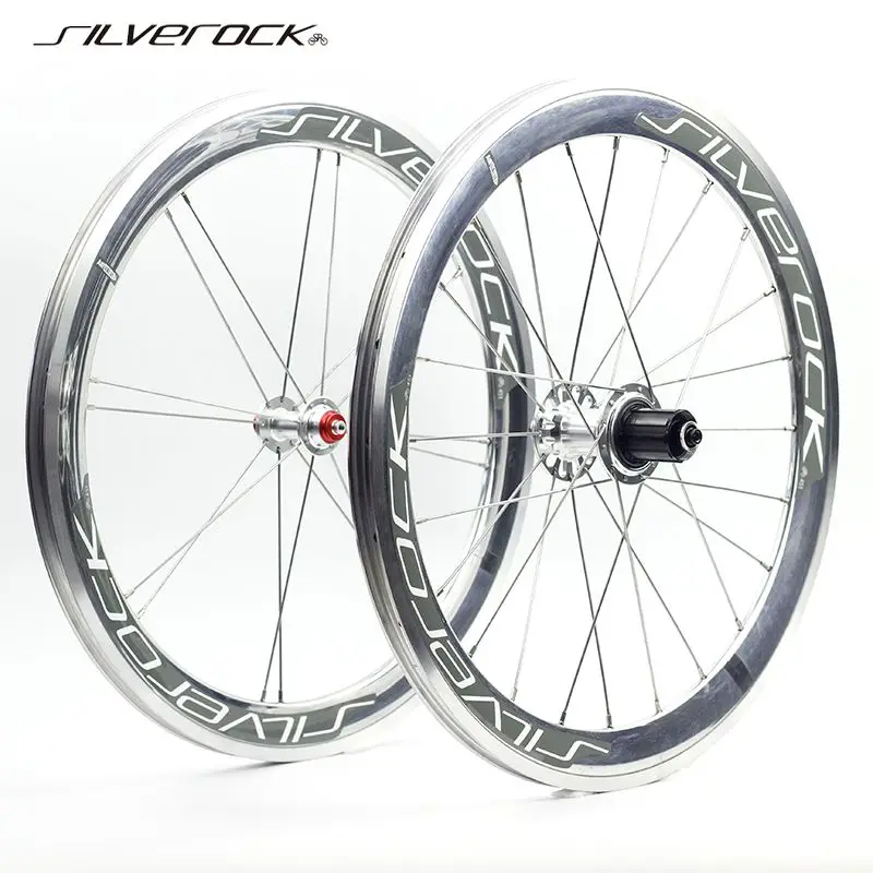 SILVEROCK Alloy V Brake Wheelset 20" 406 451 Rim Caliper 4cm High Profile 74 130 Folding Bike Minivelo Wheels | Спорт и