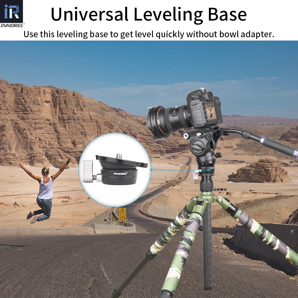 Leveling Base Mount Tripod Head LB-50 for Canon Nikon Sony DSLR Camera Video Recorder