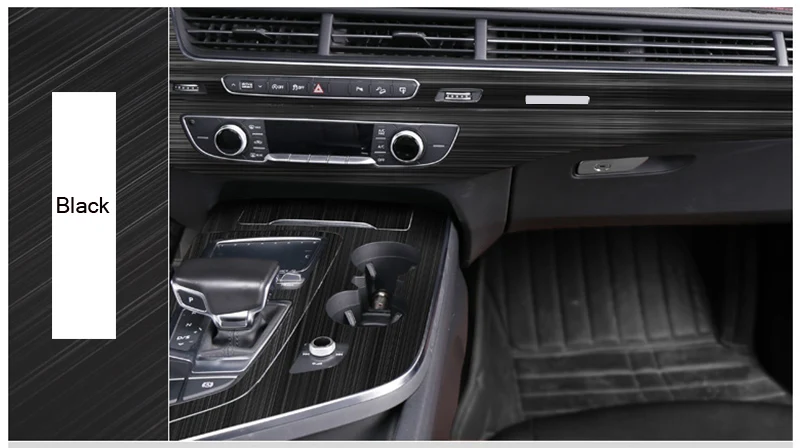 Автомобильный Стайлинг для Audi q7, Центральная панель переключения передач, подлокотник для рук, крышка для стакана воды, наклейки, отделка салона, авто аксессуары