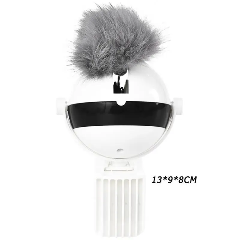 Electronic Lifting Cat Toy Teaser Plush Replaceable Ball Flutter Rotating Interactive Puzzle Toy Pe