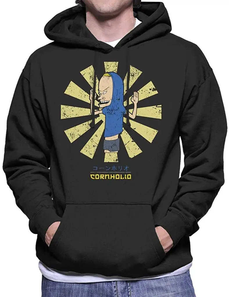 Cornхолио Ретро японский Beavis и Butthead мужская толстовка с капюшоном Унисекс Мужская wo мужская Толстовка
