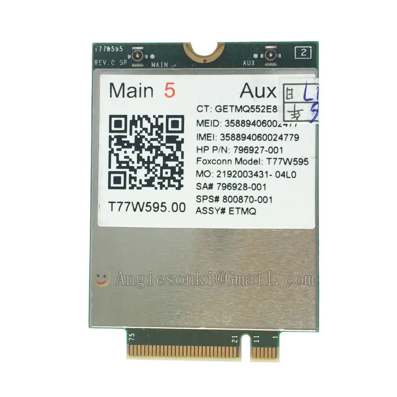 Lt4120 Snapdragon X5 LTE T77W595 796928 001 4G WWAN M.2 150 Мбит/с модем для HP Elite x2 840 850 G3 640 650 645 G2|Сетевые