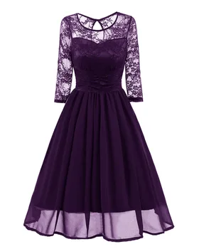 

2019 Very Hot Autumn Vintage Chiffon women's dress manufacturer