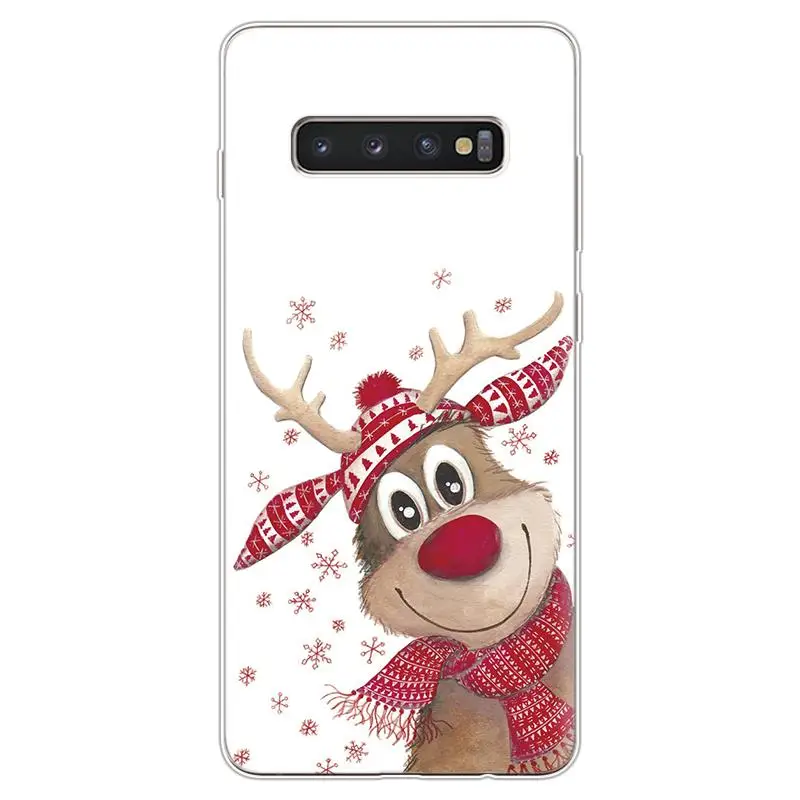 sdbdylu Чехол для samsung Galaxy M10 M20 M30 M40 S6 S7 край S9 S8 S10 плюс S10e Рождество новинка зимы накладка Олень чехол для samsung S9 Coque - Цвет: sdbdylu