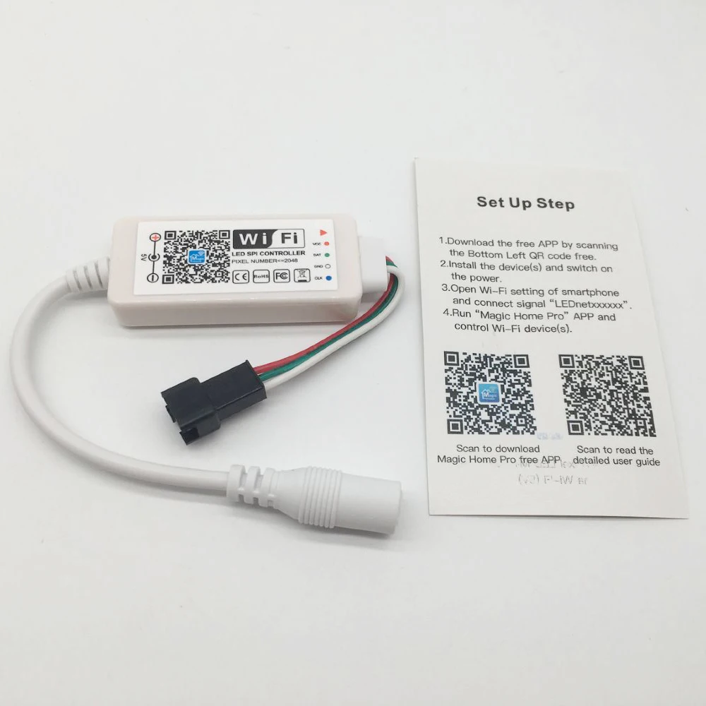 DC 5V 12-24V волшебный домашний светодиодный контроллер Wi-Fi iOS под управлением Android Smart Alexa Google Assistant для WS2811 SK6812 WS2812B Светодиодная лента