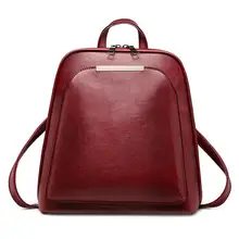 Best Price Vintage Oil Wax Leather Backpack for Women Large Capacity School Bag for Girls Leisure Shoulder Travel Bags for Female Rucksack Best Price Vintage Oil Wax Leather Backpack for Women Large Capacity School Bag for Girls Leisure Shoulder Travel Bags for Female Rucksack