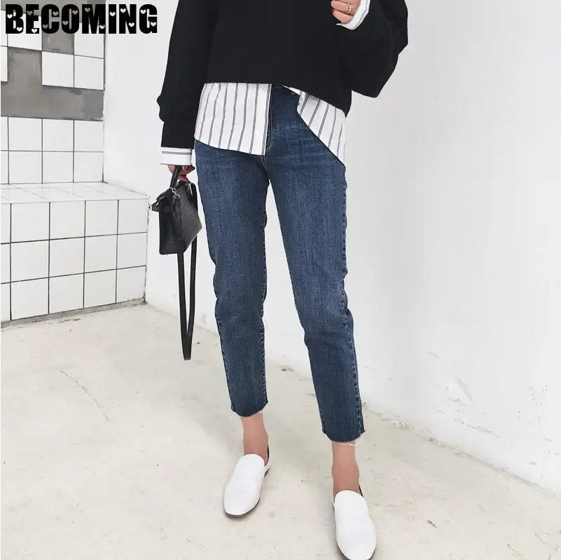 Беременных брюки джинсовые беременности и родам Жан для талии живота эластичная