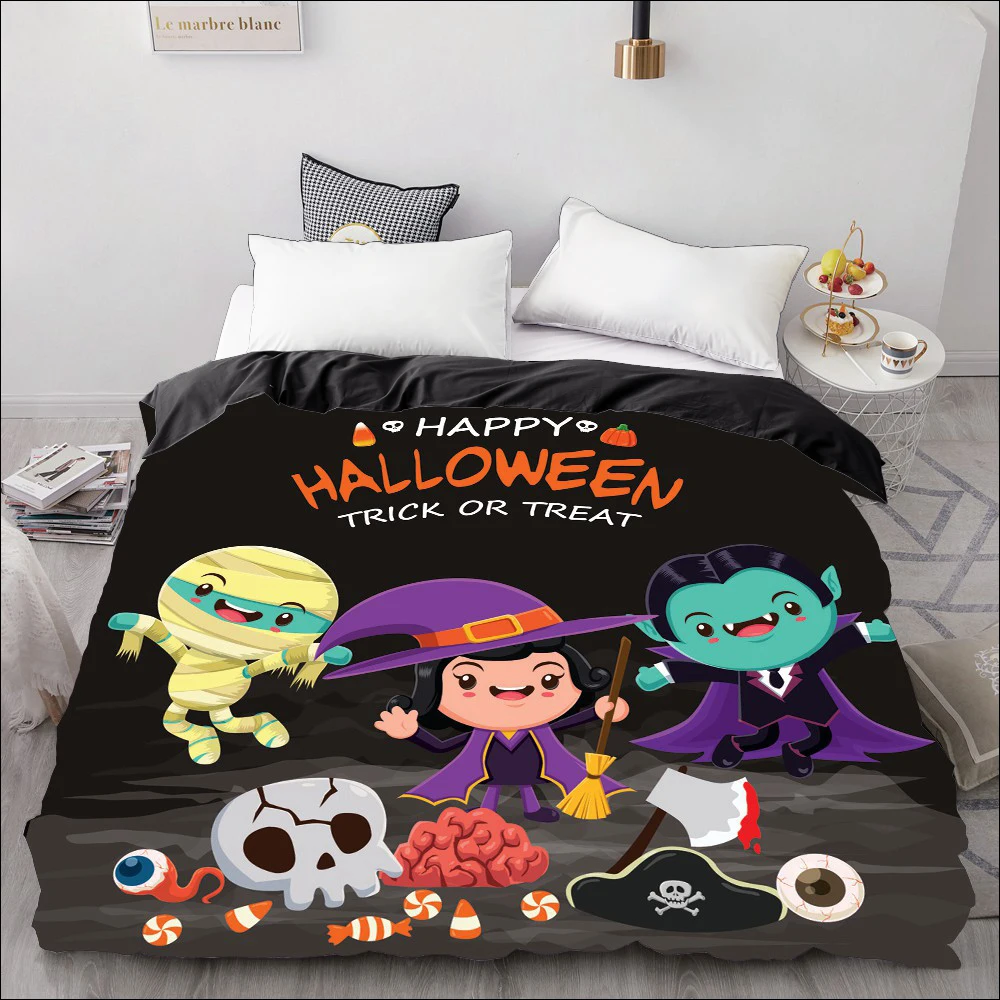 3D пододеяльник 200*200/queen/King/Double/Custom, покрывало/одеяло, постельные принадлежности для детей/малышей/детей 220x240, демон для Хэллоуина - Цвет: HW 918