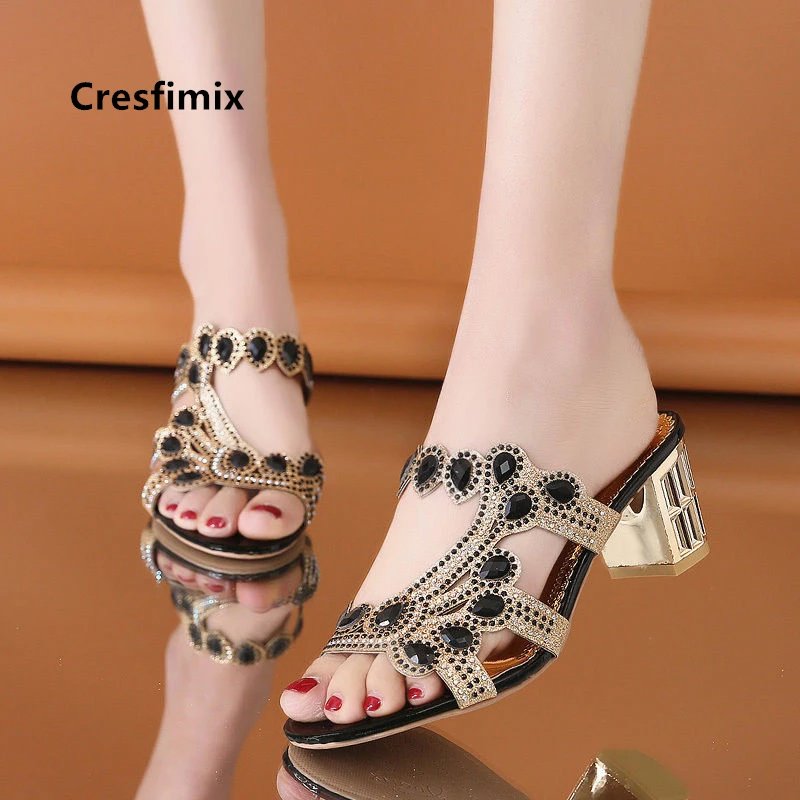 

Cresfimix Women Cute Sweet Peep Toe High Quality High Heel Sandals Ladies Casual Comfort Party Blue High Heel Shoes C5832