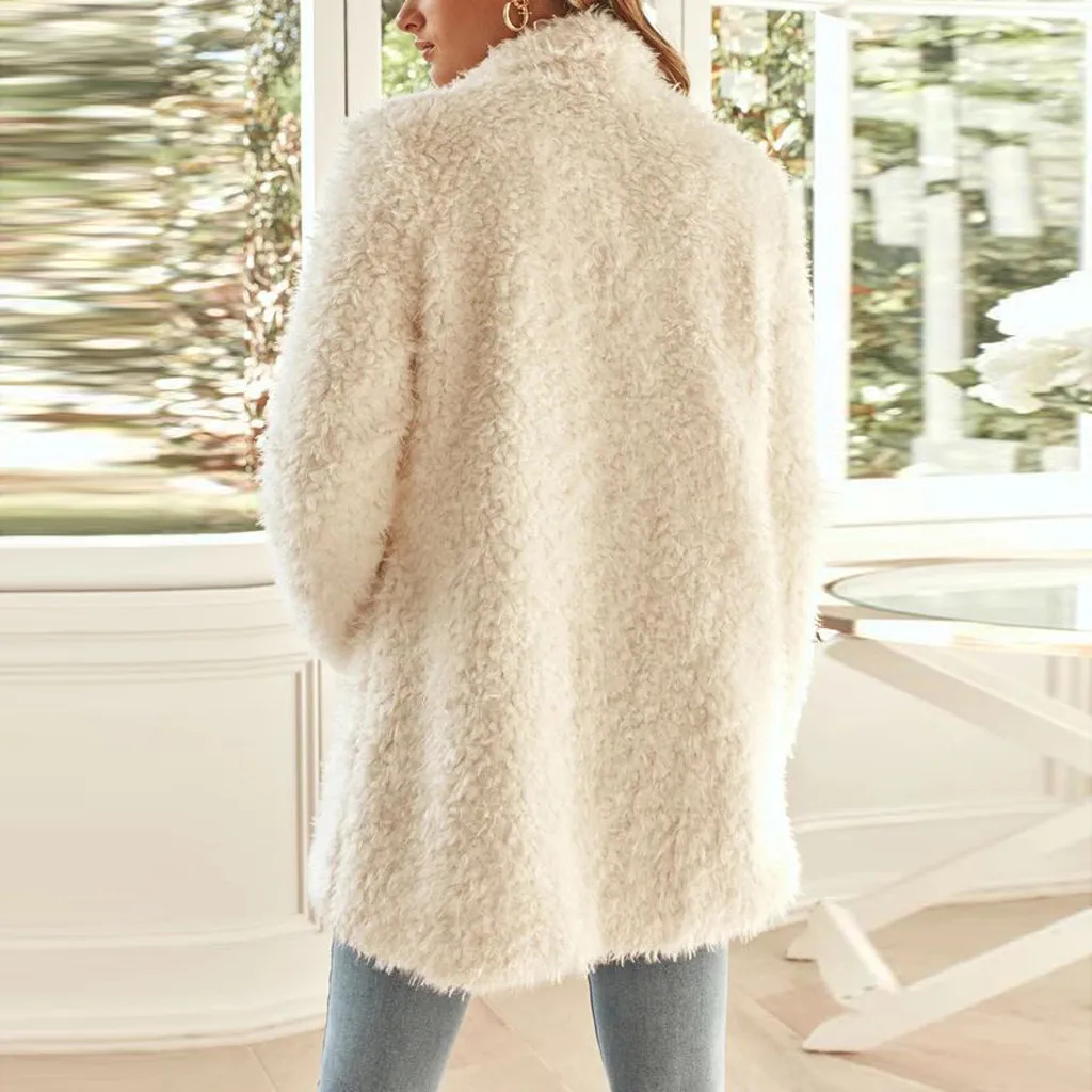 Новые женские пальто куртки европейские и американские зимние толстые теплые лацканы белый плюш рубашки женские пальто куртки женские#916