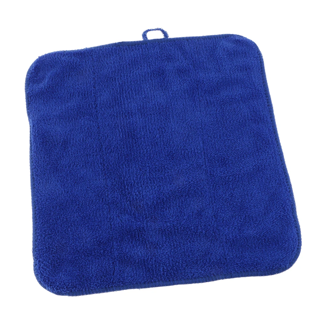 Super Absorbent Coral Fleece Household Cleaning Cloth Car Wash Towel Blue