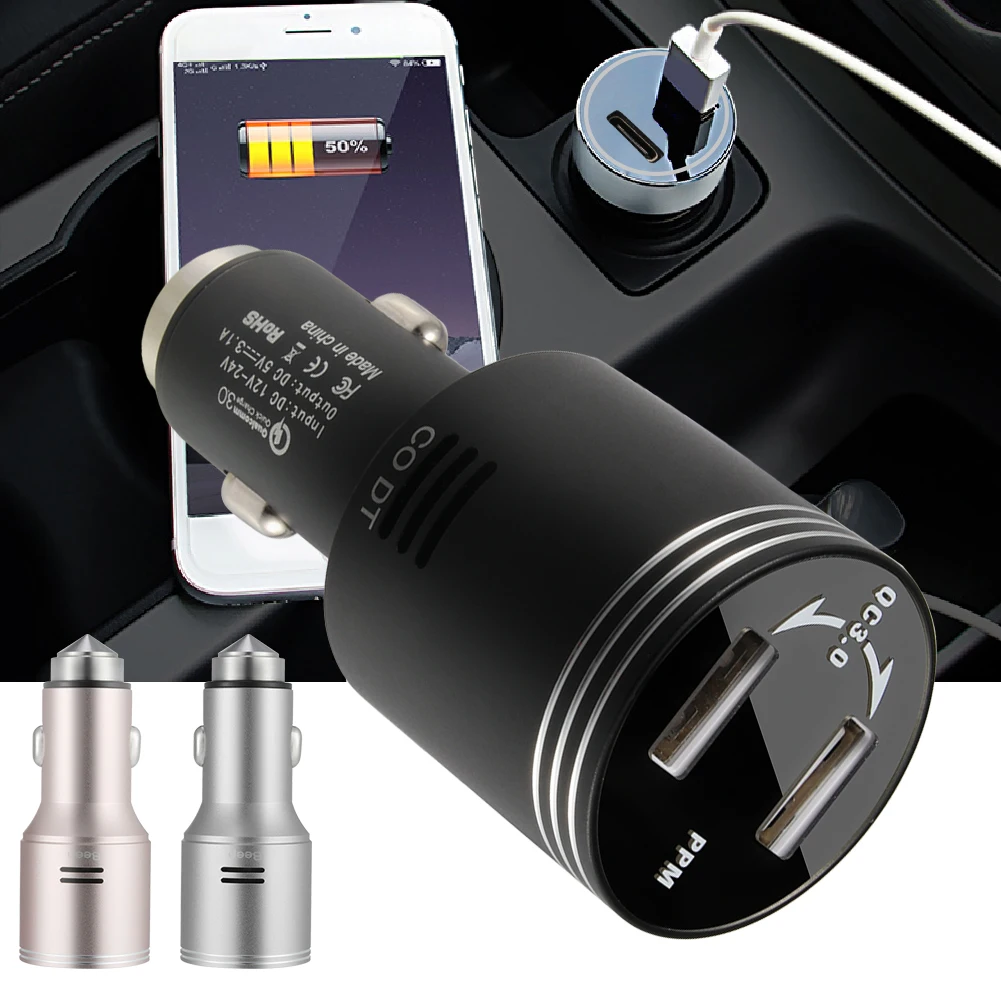 

12V/24V Input Smart Car Charger Carbon Monoxide Detector CO Alarm Dual USB Multi Car Charger