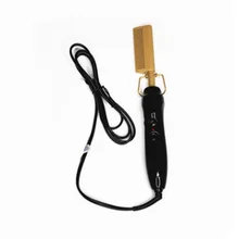 Греющий гребень для завивки волос, выпрямитель для волос, гребень из титанового сплава, греющий гребень, регулируемая температура