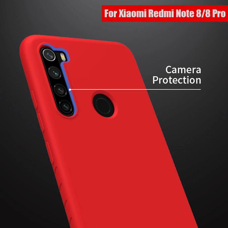 Redmi Note 8 Pro чехол NILLKIN жидкий Гладкий силиконовый чехол для Xiaomi Redmi Note 8 Pro Чехол роскошные защитные сумки