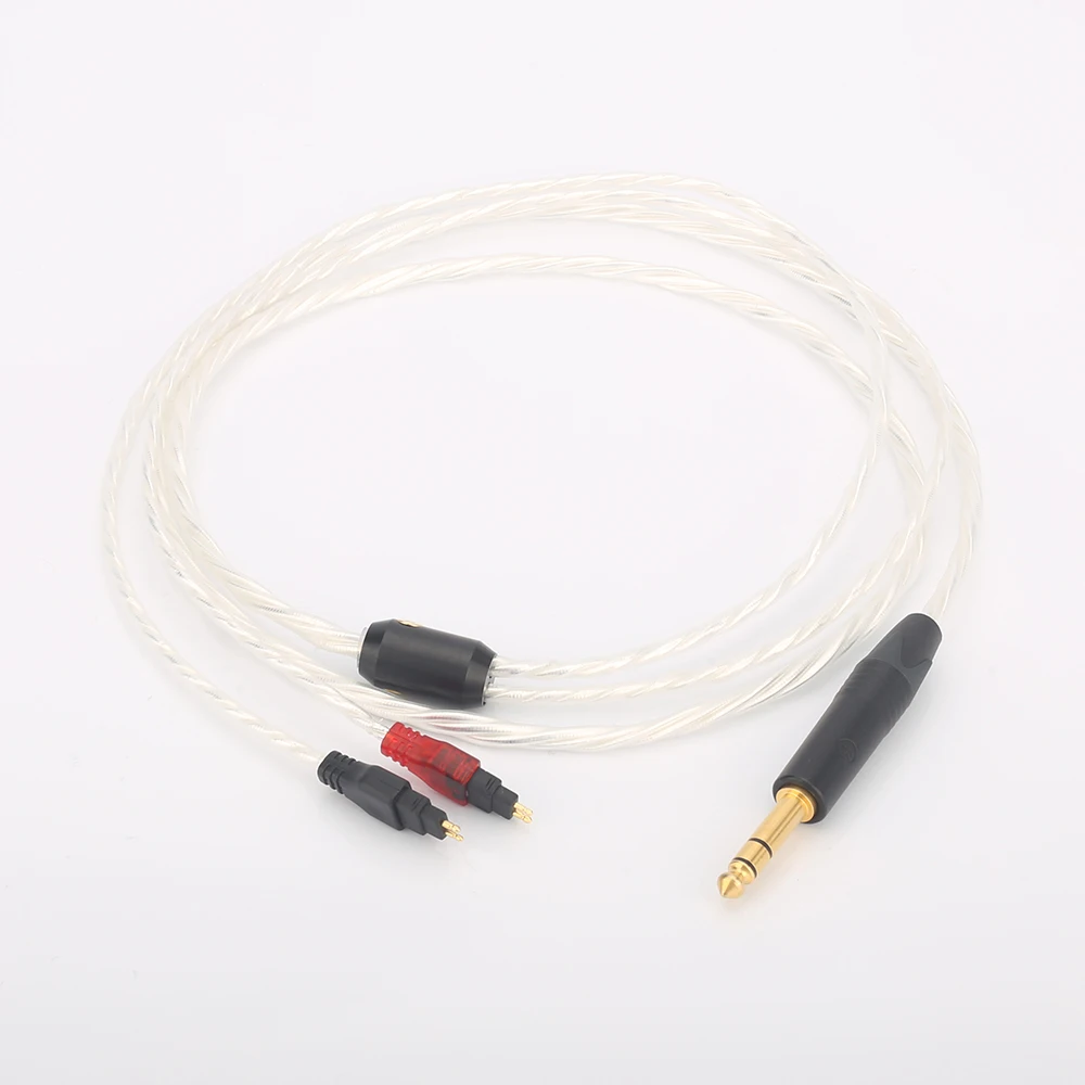Free shipping Hifi Super Reference Silver Plated Headphone Upgrade Cable For HD580 HD600 HD650 HD25 HD800