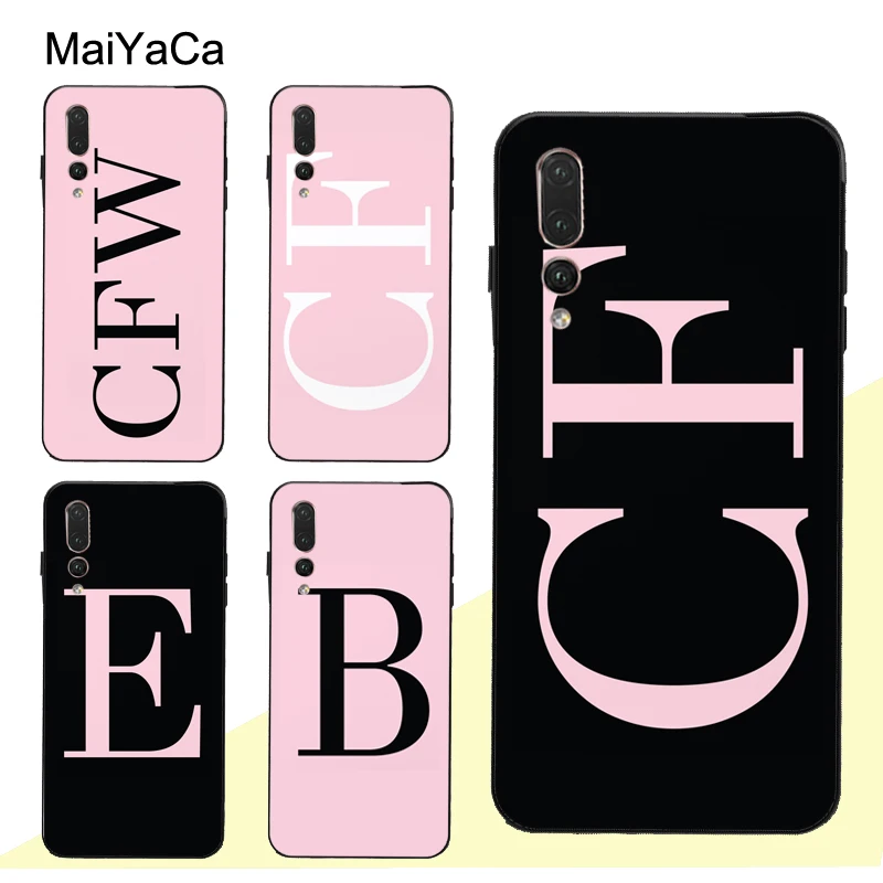 

MaiYaCa PERSONALISED INITIALS MONOGRAM Case For Huawei P20 P30 P10 Lite Pro Mate 20 10 Lite Honor 8X 9 Nova 3E Y9 Y7 2019