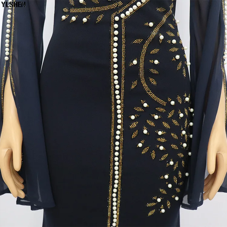 African Dresses for Women Dashiki Diamond Robe Africaine Femme 2020 Africa Dress African Clothes Long Maxi Evening Party Dress 08
