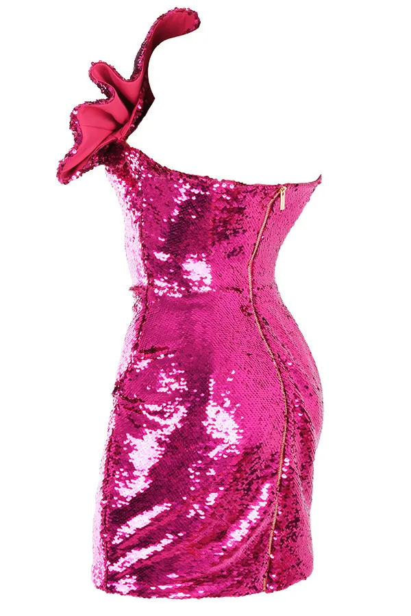 Dressmecb, летнее сексуальное обтягивающее платье без рукавов на одно плечо, женское мини-платье с блестками и бантом на спине, Vestidos De Verano, Клубное платье