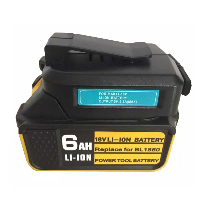 5Ah 6Ah Li-Ion Батарея для Makita 18V Батарея BL1860 BL1850 BL1840 194205-3 Мощность инструмент с светодиодный свет+ USB Зарядное устройство адаптер