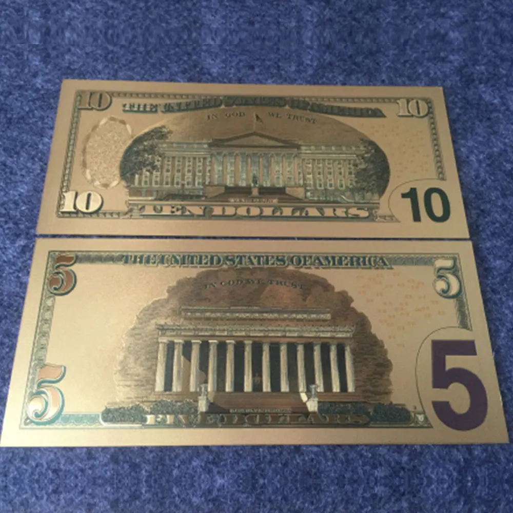 7 шт полный набор США$1-100 долларов банкноты Золотая фольга банкноты красочные мировые деньги сувениры золотые банкноты лучшая коллекция подарков