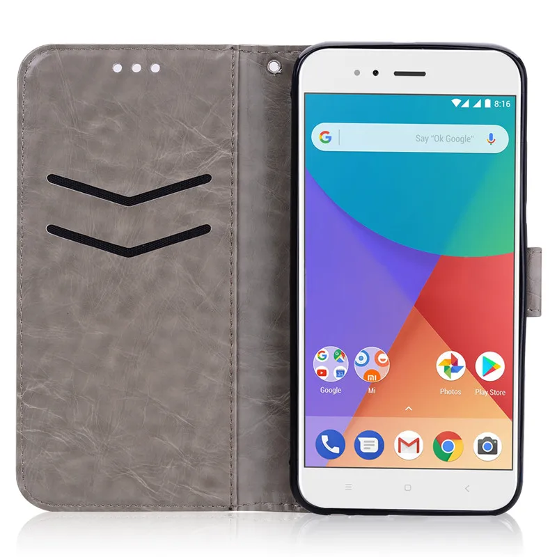Для Xiaomi mi A1 Чехол кожаный флип задняя крышка кошелек чехол для телефона для Xiaomi mi A1 mi 5X mi 5X Флип Чехол бампер Coque Funda