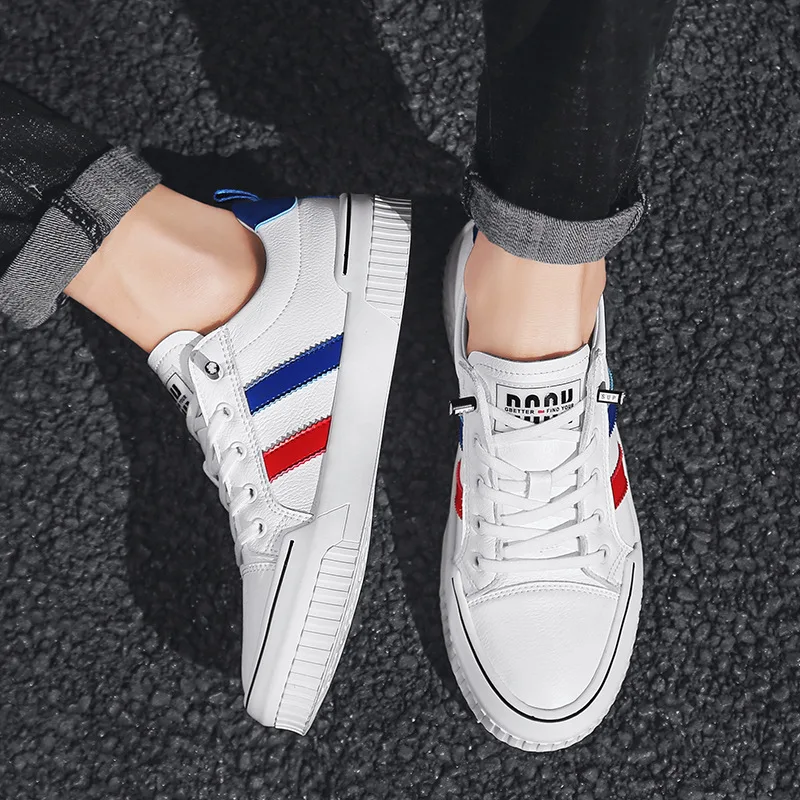 

MEN'S SHOES Korean-style Casual Board Shoes 2020 Spring New Style Reflective White Shoes Men England Sports Trendy Shoes