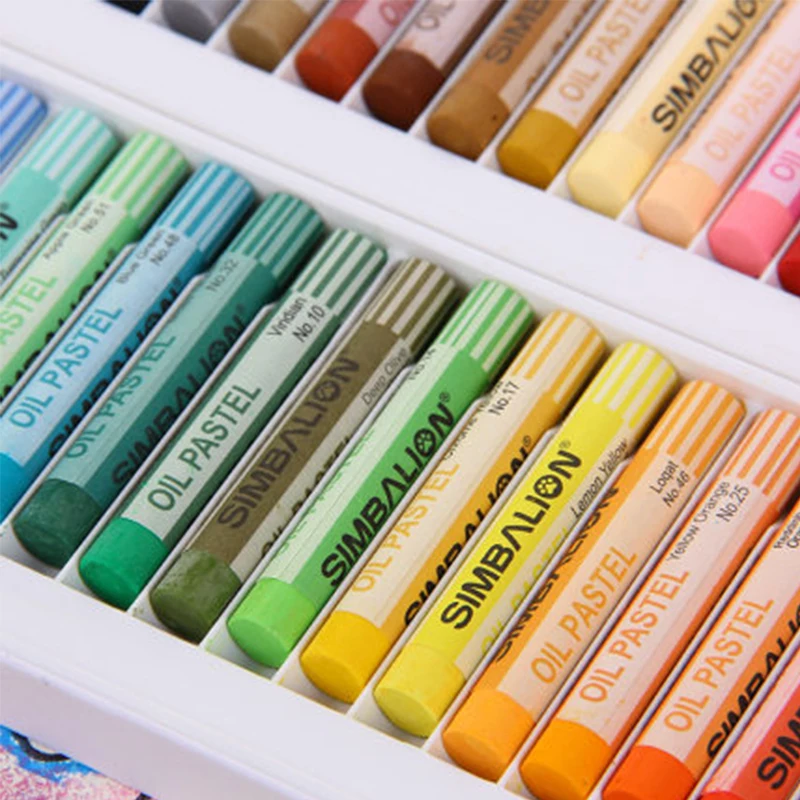SIMBALION Professional Oil Pastels 12/24/36 Colors Soft Pastel/Crayon Painting Wax Pen Graffiti Art Students Stationery Supplies