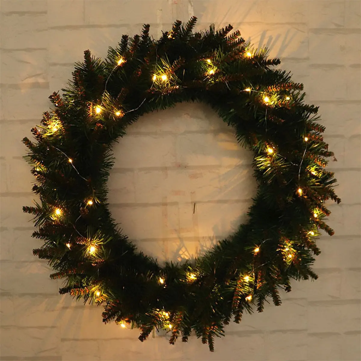 

50/40/30cm LED Light Christmas Wreath Tree Door Wall Hanging Ornaments Christmas Decorations for Home Window Party Garland