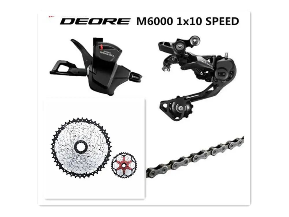 DEORE M6000 Groupset 10S Right Shifter + Rear Derailleur YBN Chain Skilful Cassette MTB Bike Groupsets | Спорт и развлечения