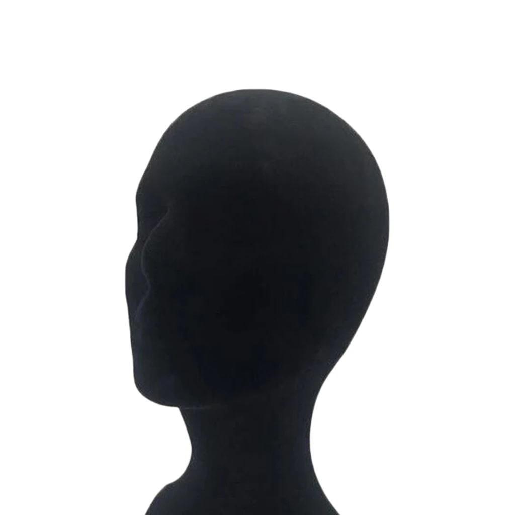 Styrofoam Hair Mannequin Head Hat Cap Necklace Display Stand Manikin Model Black