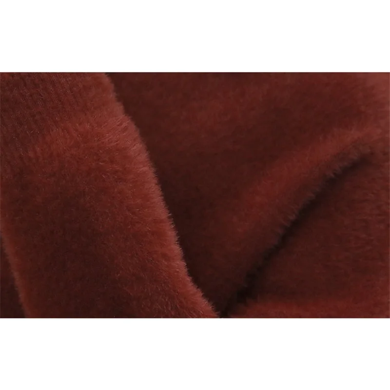 Зимний женский свитер, модный плотный теплый Однотонный пуловер с v-образным вырезом из кашемира и норки, повседневный джемпер с бантом, полный женский W1354