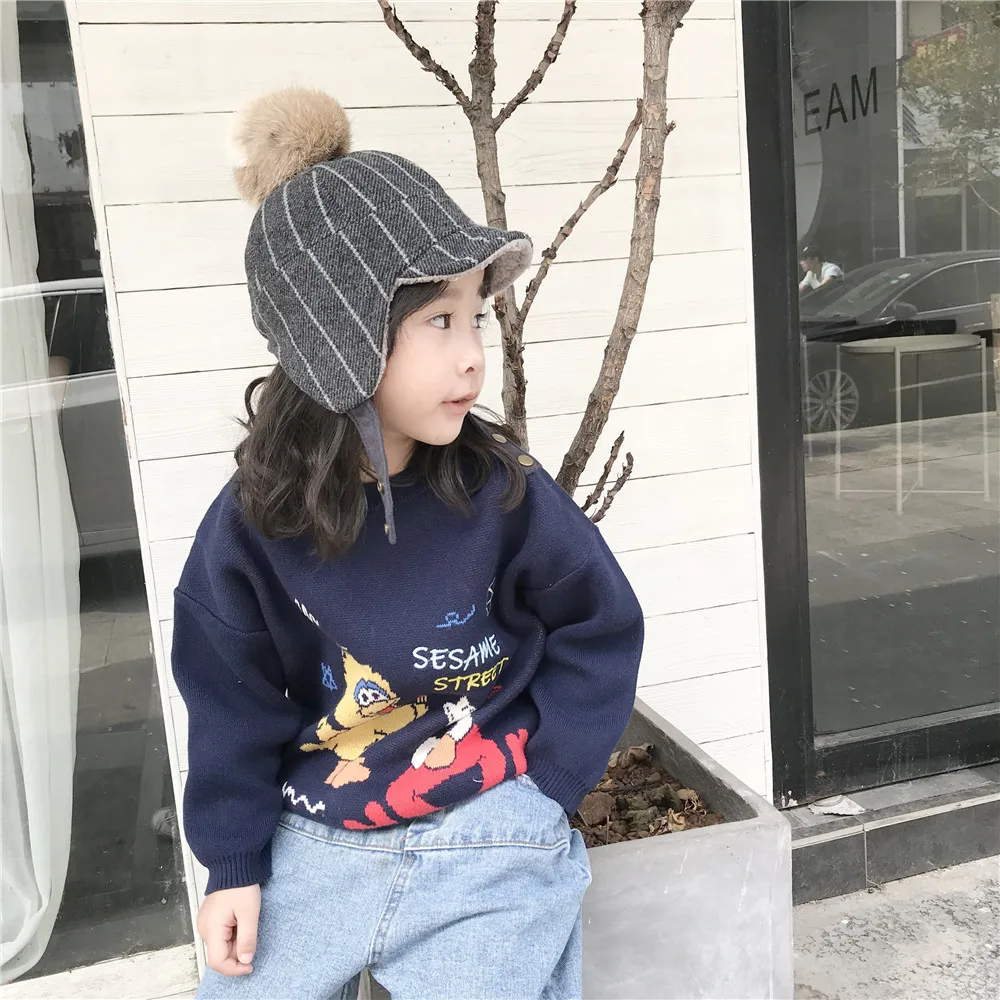 Tonytaobaby/осенне-зимнее платье новая одежда для маленьких мальчиков и девочек свитер с вышивкой в ночную погоду Детский свитер