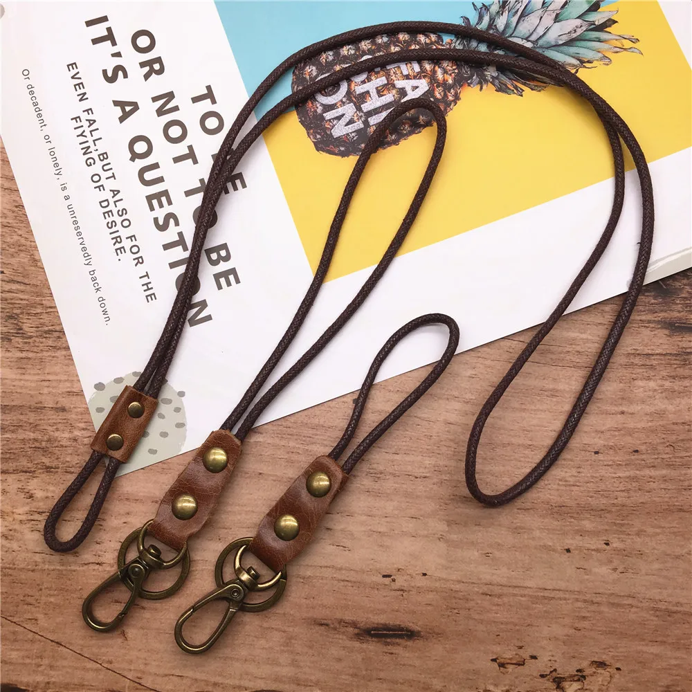 Ремешок из натуральной кожи для мобильный телефон ключей удостоверения личности