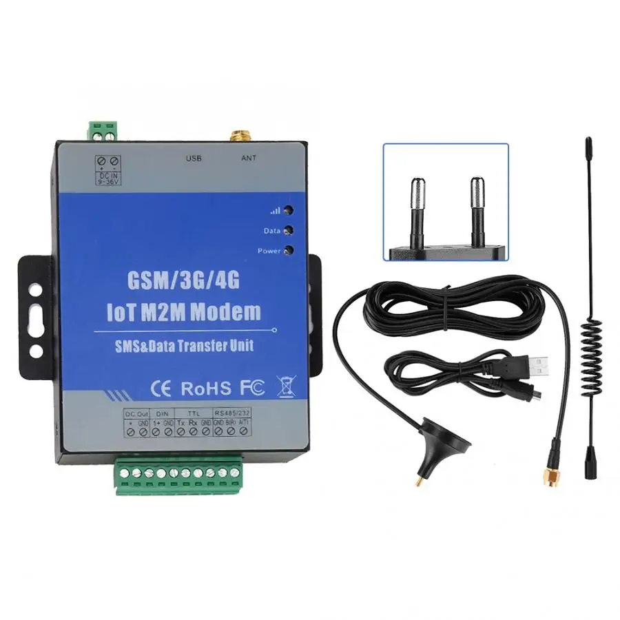 D223 GSM/GPRS RS485 последовательный порт для GPRS IOT M2M модем Прозрачная передача сообщений SMS DTU 100-240 В - Цвет: EU Plug