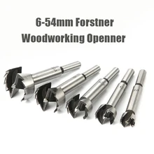1pcs 6mm-54mm Multi-tooth  Forstner Woodworking tools Hole Saw Hinge Boring drill bits Round Shank High Carbon Steel Cutter