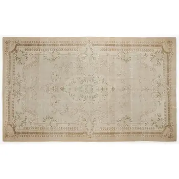 

Handmade Beige Vintage English English Area Rug 184x313 Cm-6'0''X10'3''