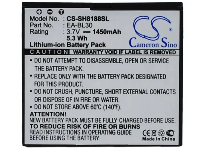 Cameron sino 1450 мАч батарея для SHARP SH8188U EA-BL30 мобильный, Смартфон батарея