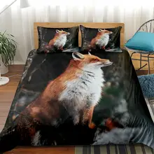 Постельное белье Fox комплект 3D печати пододеяльник диких животных домашний текстиль Племенной покрывало Цветочная кровать крышка Прямая поставка одежды из 3 предметов