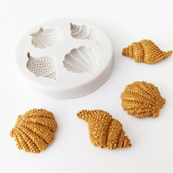 

New Shell Conch Silicone Fondant Mould DIY baking chocolate candy cake tools Sugarcraft Flower