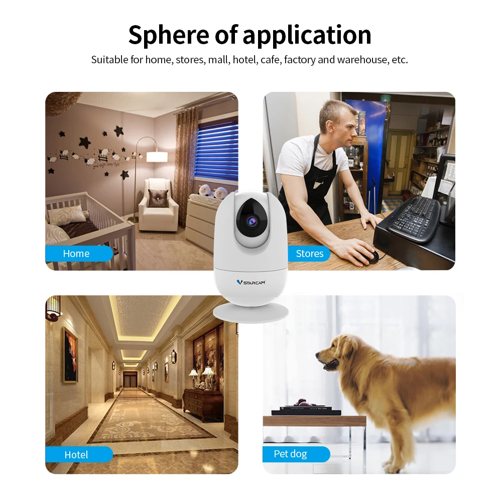 IP Camera HD Wifi CCTV Security Camera Night Vision Two Way Audio Cloud Storage for Baby Monitor Wireless Security Surveillance