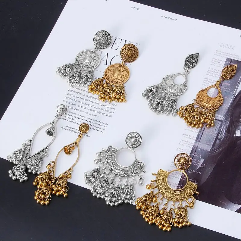 Болливуд Этническая Свадебная Невеста Kundan Jhumka Jhumki индийские bahuбали висячие