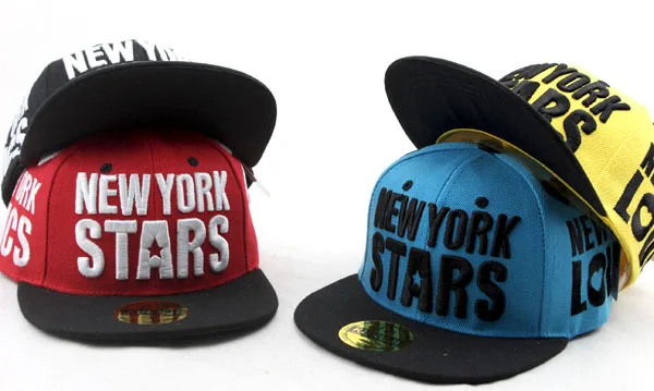 Нью-Йорк со звездами детская бейсбольная Кепка Gorras детская для танцев в стиле хип-хоп Snapback шапки для мальчиков и девочек, кепки с плоским козырьком от 50 до 54 см E620